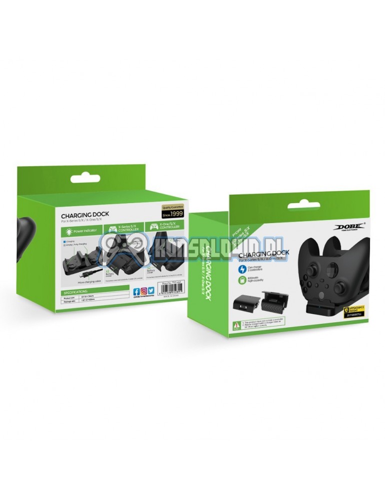 Dual charging station Dobe for Xbox Series S X One with 2 aku