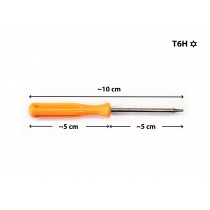 Precision Torx T6 T6H screwdriver with a security hole