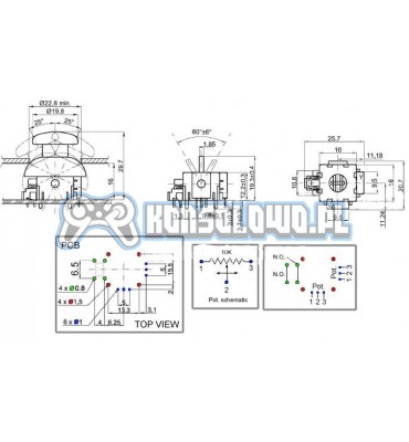 Analog joystick 3D Thumbstick Sensor V3 Favor Union RSF for PS2 Controller Dualshock
