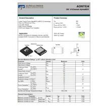 IC Alpha & Omega Semiconductor 7534 AON7534 N-Channel Mosfet 30V 30A