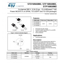 Mosfet tranzystor ST STD16N50M2 16N50M2 N-channel 600V 18A