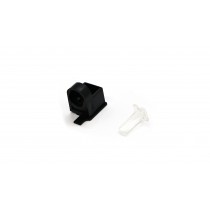 Plastic hinge pin housing lock for Nintendo DS XL consoles