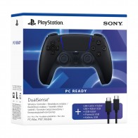 Official wireless Dualsense pad controller Sony PlayStation PS5 Midnight Black + USB-C cable