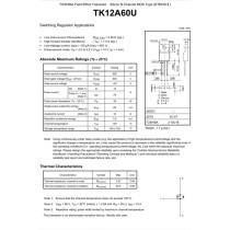 N-Channel MOSFET Transistor K12A60U Toshiba