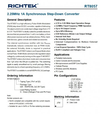Richtek RT8057GQW chip