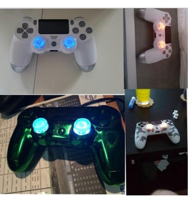 Colors LED Light Up Thumb Sticks Mod with Clear Thumbsticks Cap Set for PS4 and XBOX ONE Controller