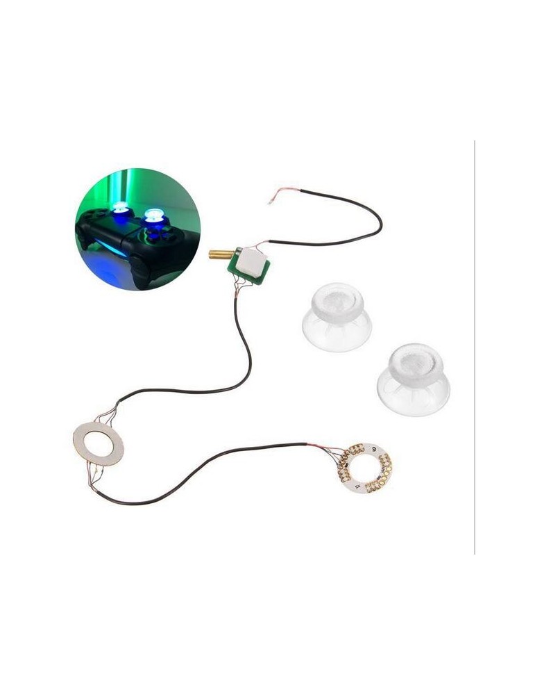 Colors LED Light Up Thumb Sticks Mod with Clear Thumbsticks Cap Set for PS4 and XBOX ONE Controller