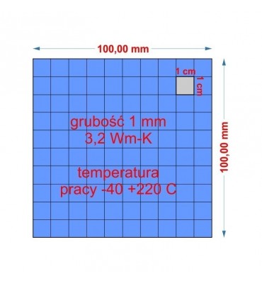 Termopad thermopad 100 sztuk 10x10x1mm 3.2WmK